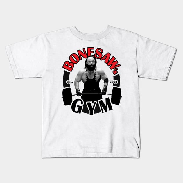 Bonesaw's Gym Kids T-Shirt by red-leaf